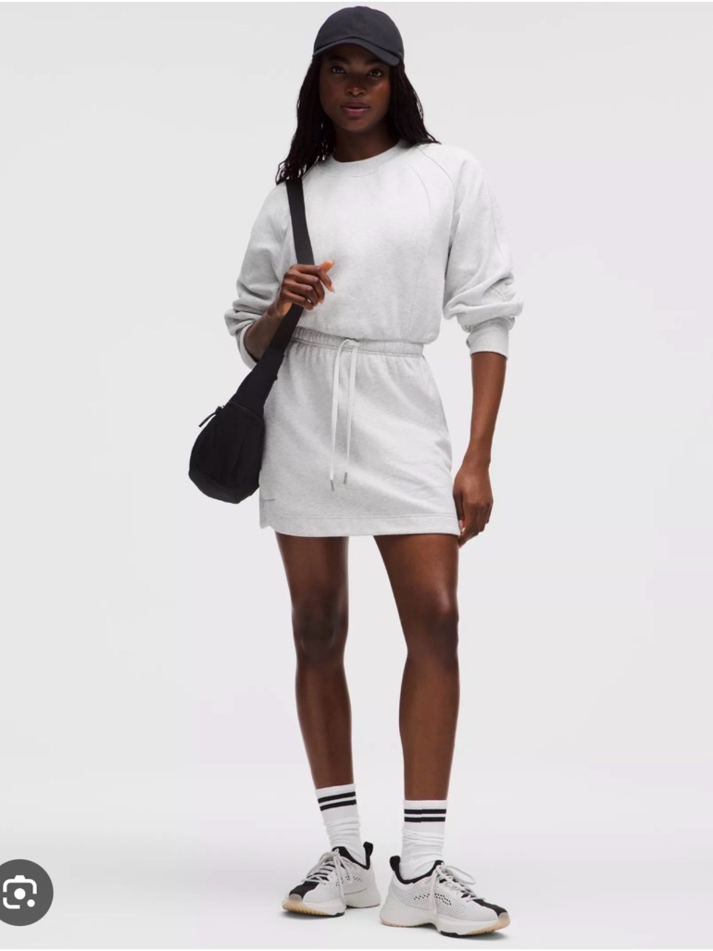 lululemon athletica Light Gray Scuba Sweatshirt Dress